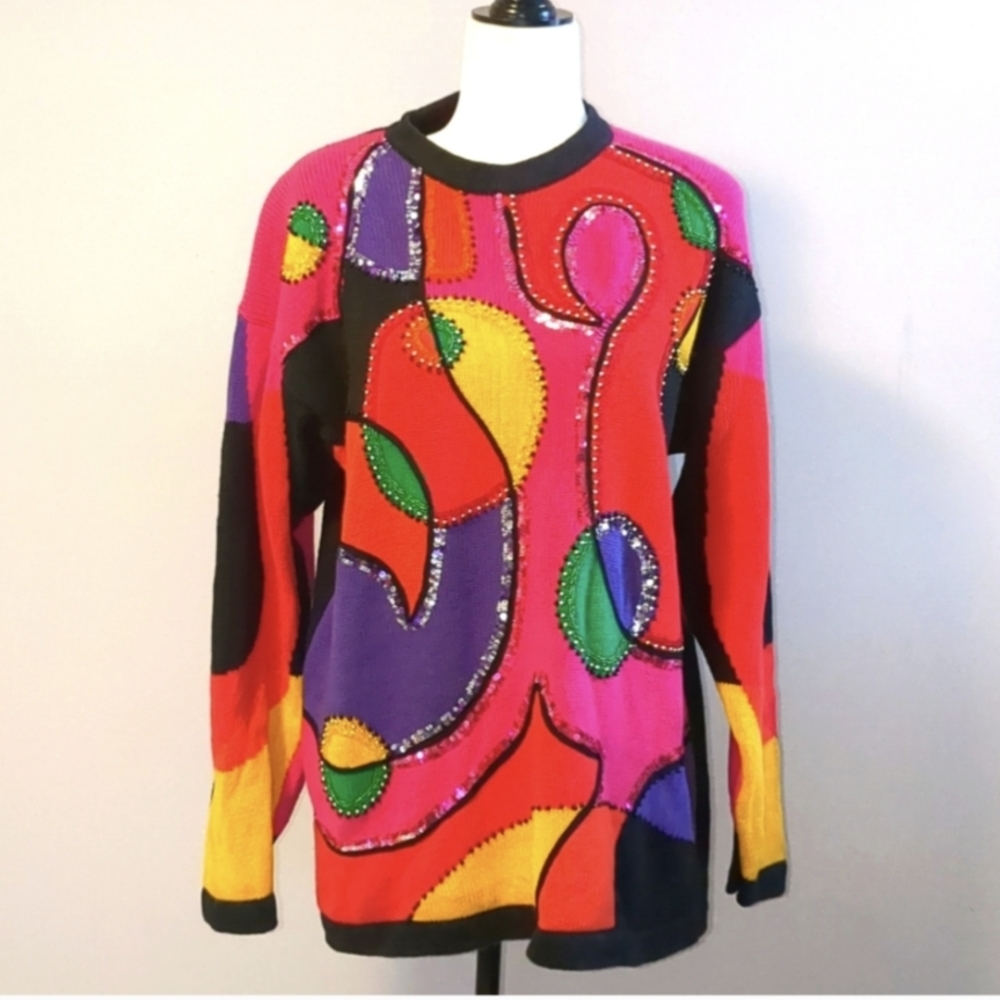 Colorful Abstract Women's Sweater